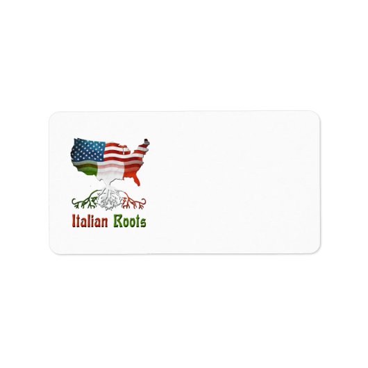 Amerikaanse Italiaanse Adresetiketten Etiket (Voorkant)
