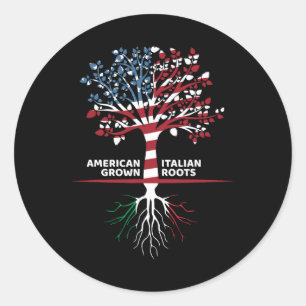 Amerikaanse Italiaanse roots op 4 juli Ronde Sticker