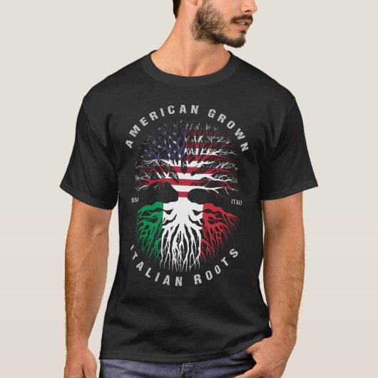 Amerikaanse Italiaanse rots Italiaanse vlag T-shirt (Voorkant)