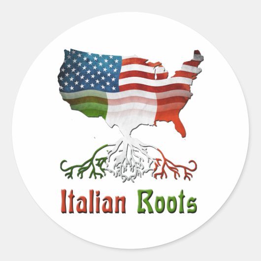 Amerikaanse Italiaanse rots Ronde Sticker (Voorkant)