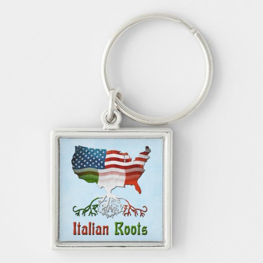 Amerikaanse Italiaanse rots Sleutelhanger (Voorkant)