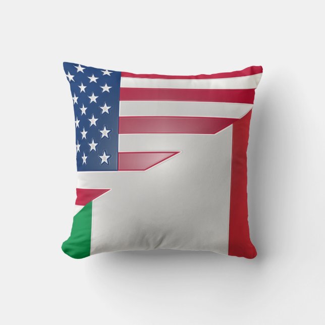 Amerikaanse Italiaanse vlag Amerikaanse MoJo Pillo Kussen (Voorkant)