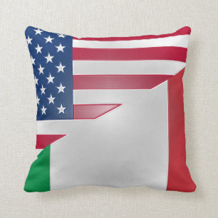 Amerikaanse Italiaanse vlag Amerikaanse MoJo Pillo Kussen