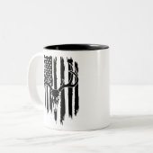 Amerikaanse jachtvlag tweekleurige koffiemok (Voorkant links)