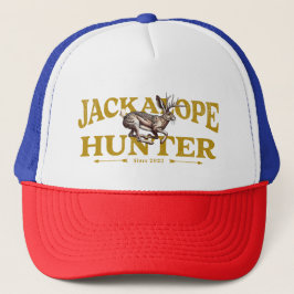 Amerikaanse Jackalope Hunter Graphic Trucker Pet