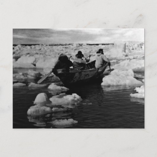  Amerikaanse jagers op Alaska Eskimo Briefkaart (Voorkant)