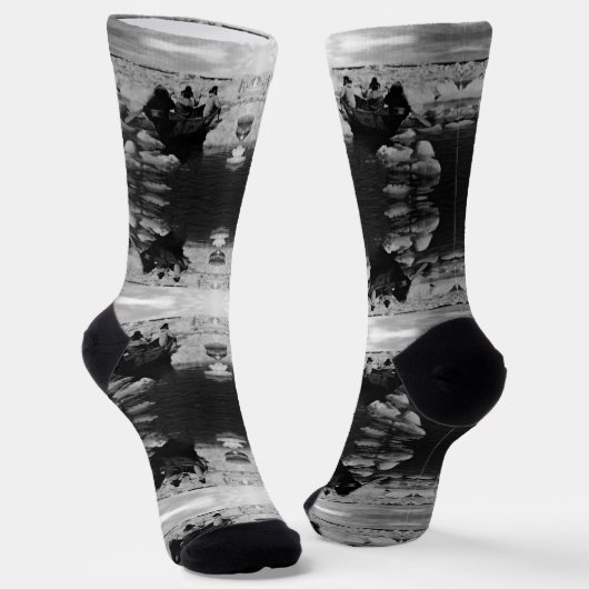  Amerikaanse jagers op Alaska Eskimo Sokken (Gebogen)