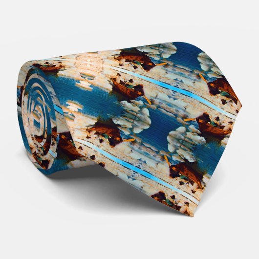 Amerikaanse jagers op Alaska Eskimo Stropdas (Opgerold)