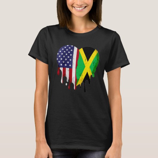 Amerikaanse Jamaicaanse hispanische erfgoedmaand J T-shirt (Voorkant)