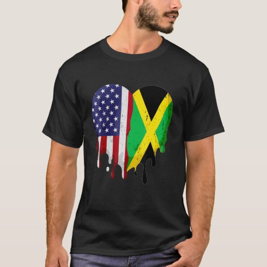 Amerikaanse Jamaicaanse hispanische erfgoedmaand J T-shirt (Voorkant)