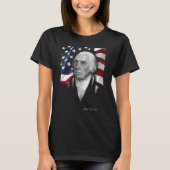 Amerikaanse James Madison Ogen Vlag Land T-shirt (Voorkant)
