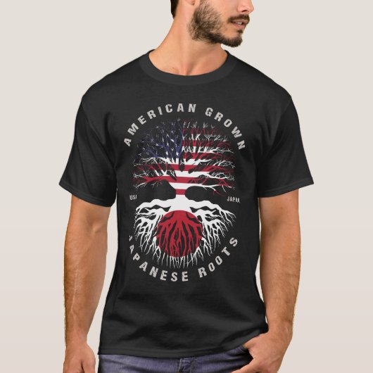 Amerikaanse Japanse roodbaars Japanse vlag T-shirt (Voorkant)