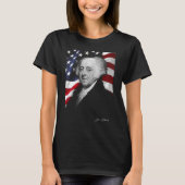Amerikaanse John Adams Eyes Vlag Land T-shirt (Voorkant)