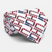 Amerikaanse John USA Name Stars en Stripes Pattern Stropdas (Opgerold)