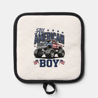 Amerikaanse Jongen Monstertruck Vintage Patriottis Pannenlap