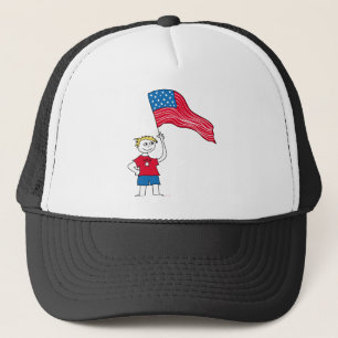 Amerikaanse jongen trucker pet