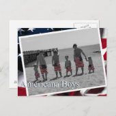 Amerikaanse jongens 2 briefkaart (Voorkant / Achterkant)