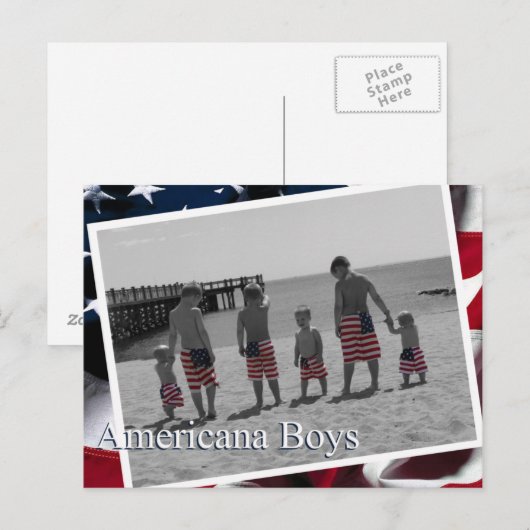 Amerikaanse jongens 2 briefkaart (Voorkant / Achterkant)