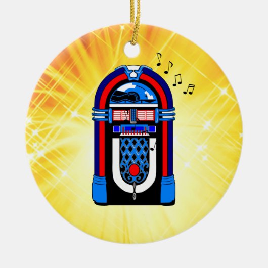 Amerikaanse Jukebox Keramisch Ornament (Voorkant)