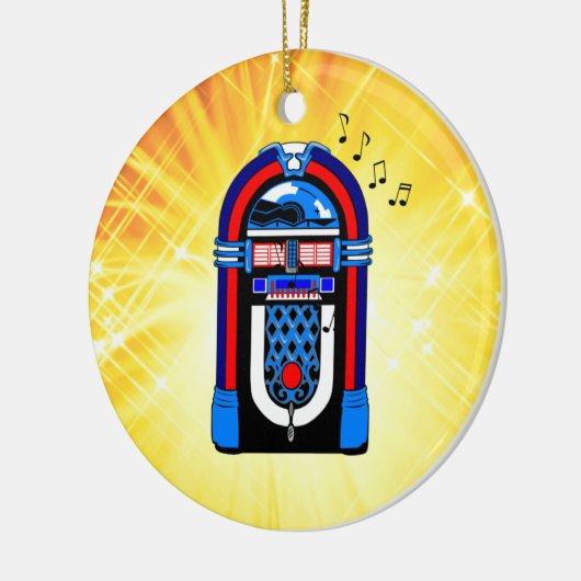 Amerikaanse Jukebox Keramisch Ornament (Links)
