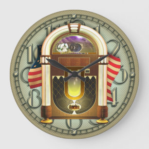 Amerikaanse Jukebox Wall Clock Grote Klok