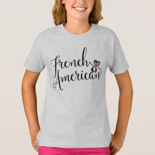 Amerikaanse jumelageharten t-shirt