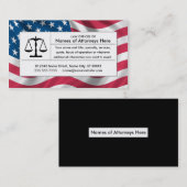 amerikaanse justitie - schaal visitekaartje (Voorkant / Achterkant)