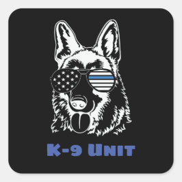 Amerikaanse K-9-eenheid Vierkante Sticker