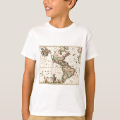 Amerikaanse kaart 1670 t-shirt (Voorkant)