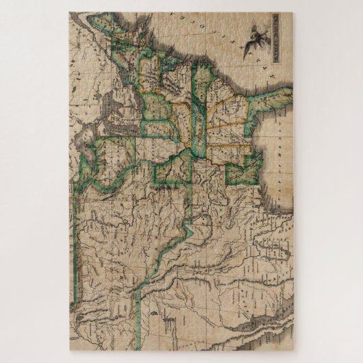  Amerikaanse kaart (1823) Legpuzzel (Verticaal)