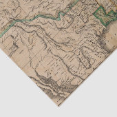  Amerikaanse kaart (1823) Tissuepapier (Detail)