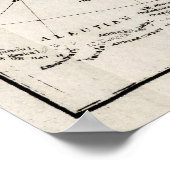  Amerikaanse kaart (1870) Poster (Hoek)