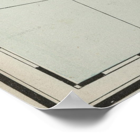 Amerikaanse kaart (1889) Poster (Hoek)