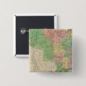 Amerikaanse kaart 2 vierkante button 5,1 cm (Voorkant /achterkant)