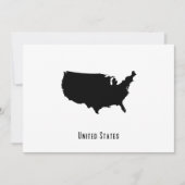 Amerikaanse kaart - Black and White Modern (Voorkant)