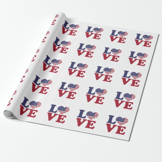 Amerikaanse Kaart Cadeaupapier (Uitgerold)