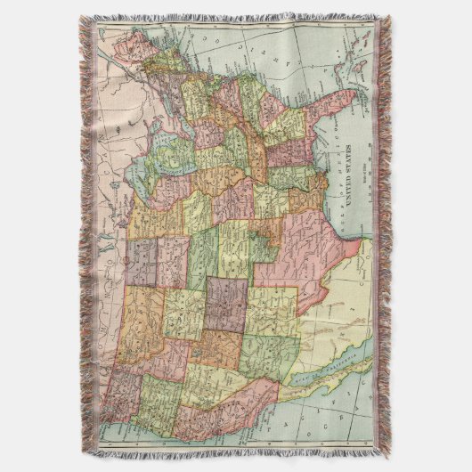  Amerikaanse kaart Deken (Voorkant Verticaal)