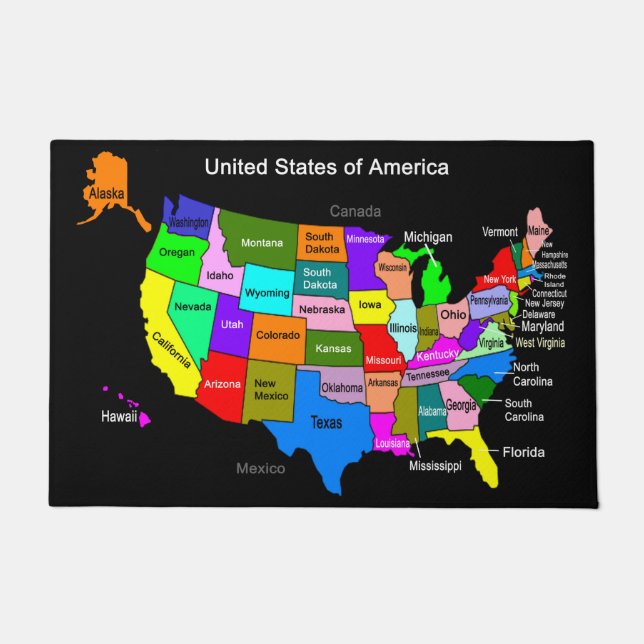 Amerikaanse kaart deurmat (Voorkant)