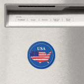 Amerikaanse kaart en vlag magneet (Insitu (Vaatwasser))