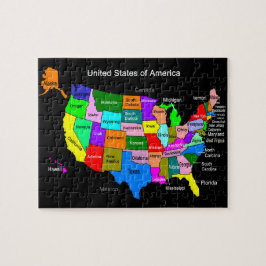 Amerikaanse kaart legpuzzel