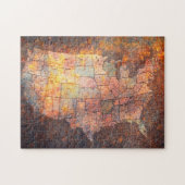 Amerikaanse kaart legpuzzel (Horizontaal)
