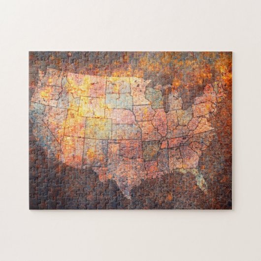 Amerikaanse kaart legpuzzel (Horizontaal)