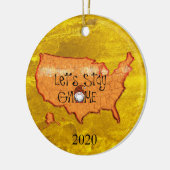 Amerikaanse Kaart maakt kerstcadeautjes mogelijk Keramisch Ornament (Links)