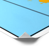 Amerikaanse kaart met hoofdsteden poster (Hoek)