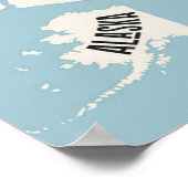 Amerikaanse kaart met staatsnamen Verenigde Staten Poster (Hoek)