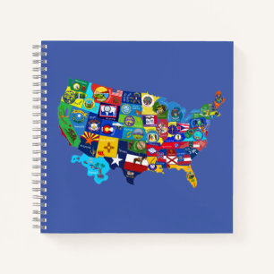 Amerikaanse kaart notitieboek