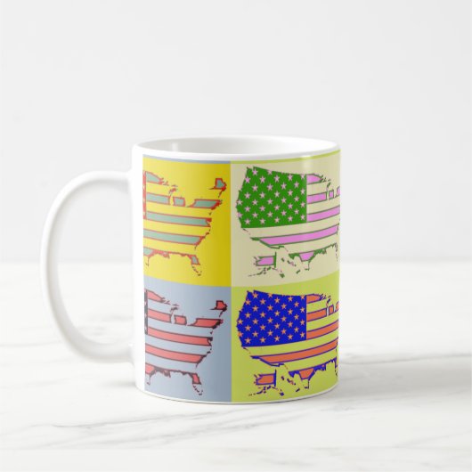 Amerikaanse kaart - Pop Koffiemok (Links)