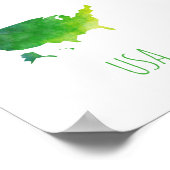 Amerikaanse kaart poster (Hoek)