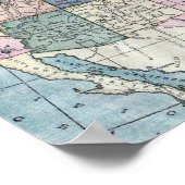  Amerikaanse kaart Poster (Hoek)