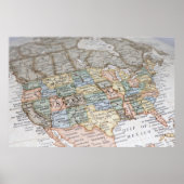 Amerikaanse kaart poster (Voorkant)